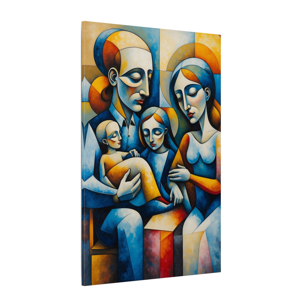 Held Together – Modern Geometric Family Portrait Canvas Print