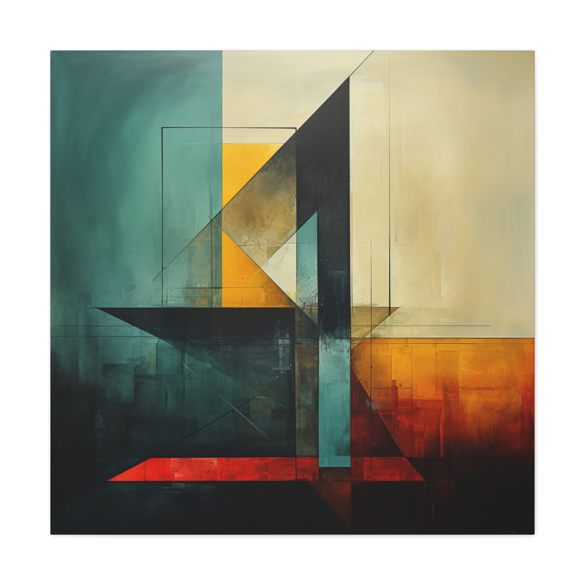 Built From Contrast — Modern Geometric Abstract Wall Art