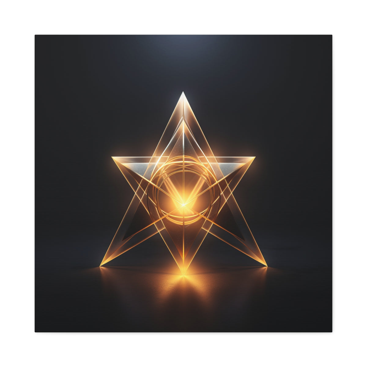 Star of Becoming — Futuristic Sacred Geometry Wall Art