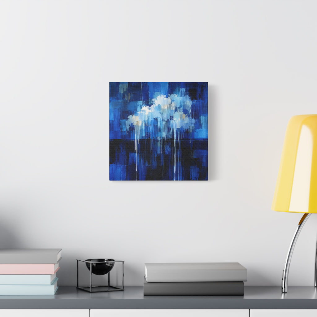 Quiet Storm — Atmospheric Blue Abstract Fine Art Print
