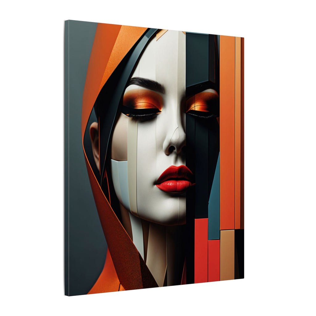 Becoming Art – Geometric Female Portrait Canvas Print