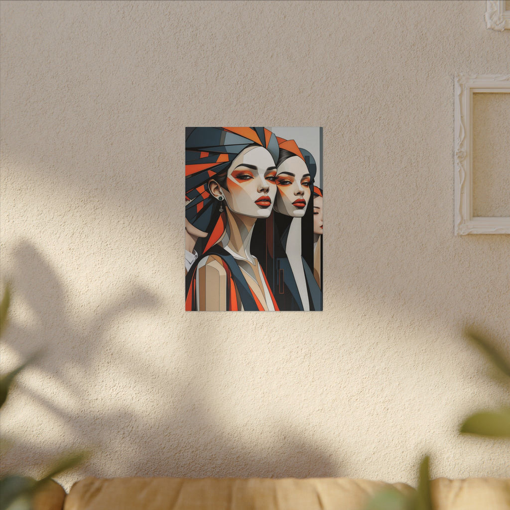 Second Impression – Geometric Fashion Portrait Canvas Print