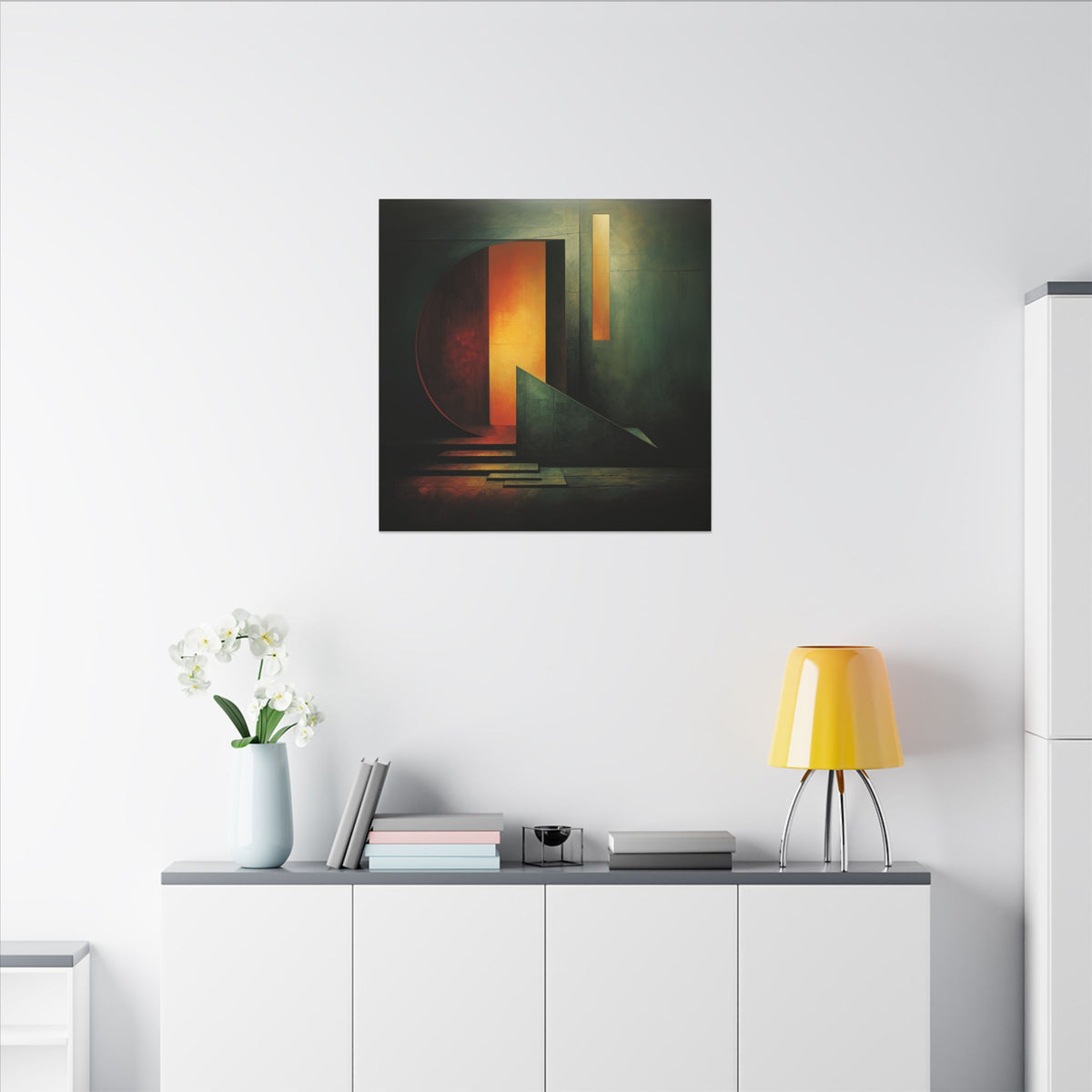 The Doorway Holds the Sun – Abstract Architectural Canvas Print
