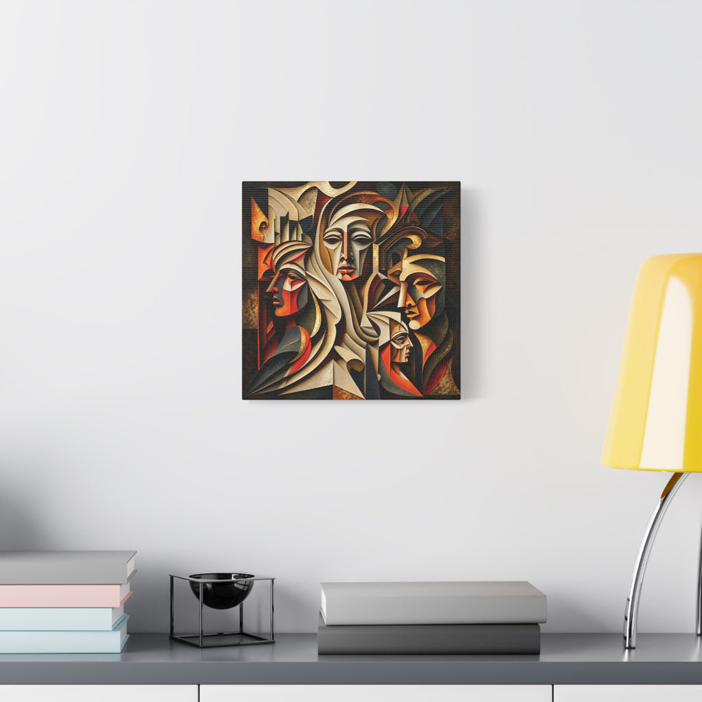 Ancestral Protectors | Cubist Spiritual Wall Art