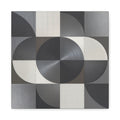 Measured Silence – Monochrome Geometric Circle Canvas Print