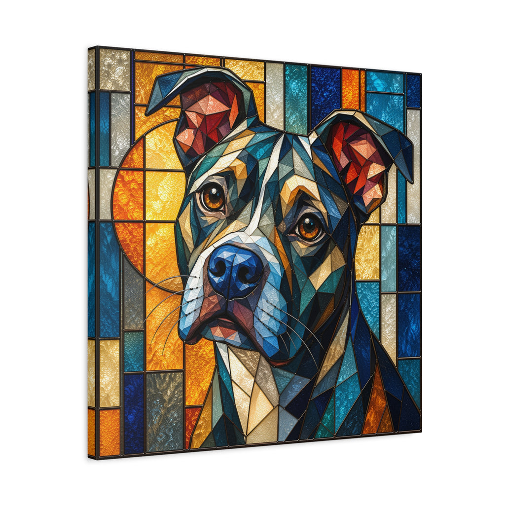 Heart of a Boxer — Stained Glass Dog Portrait Wall Art