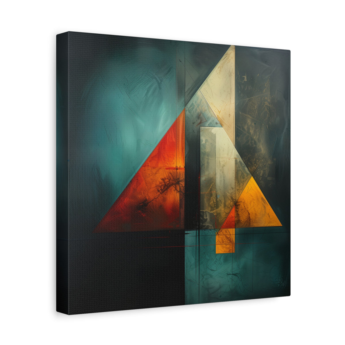 Geometry of Silence — Modern Geometric Abstract Wall Art