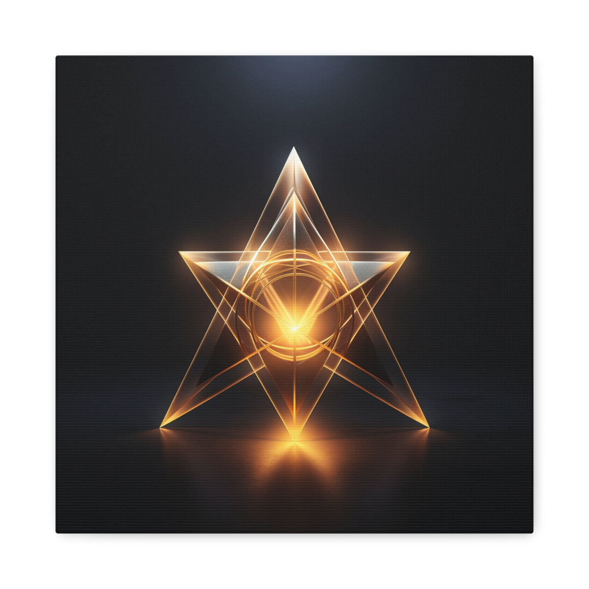 Star of Becoming — Futuristic Sacred Geometry Wall Art