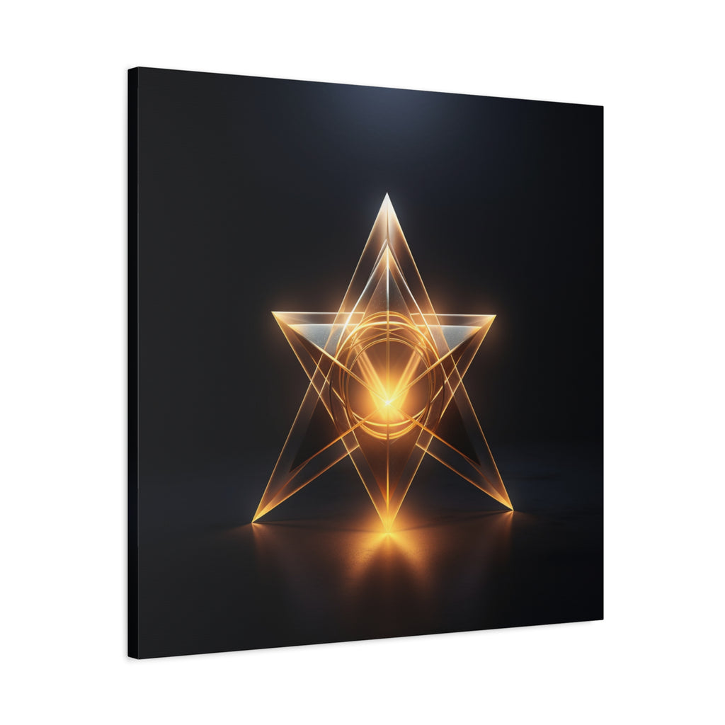 Star of Becoming — Futuristic Sacred Geometry Wall Art