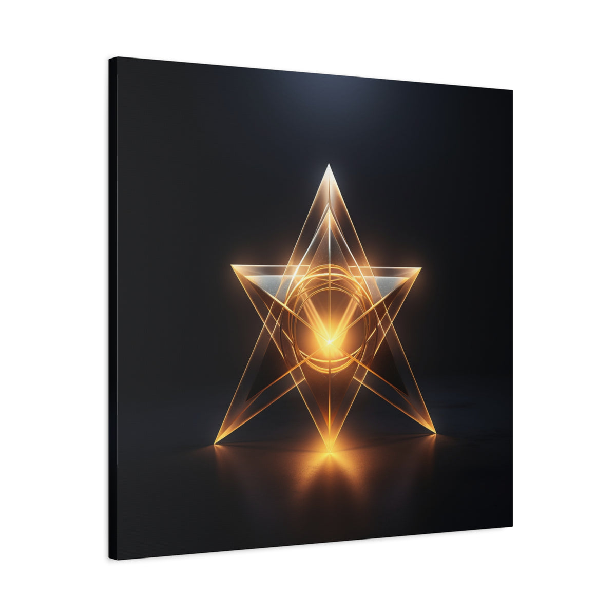 Star of Becoming — Futuristic Sacred Geometry Wall Art