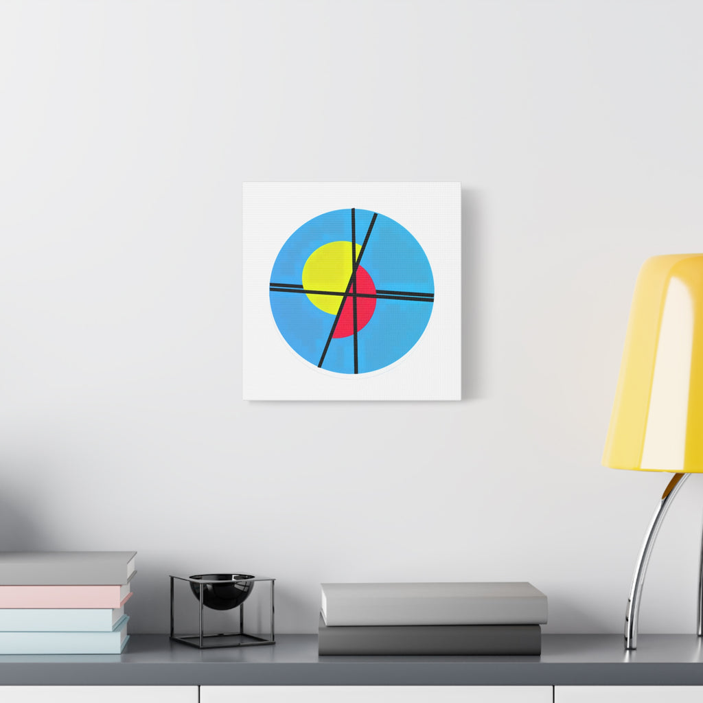 Primary Tension – Minimal Geometric Circle Canvas Print