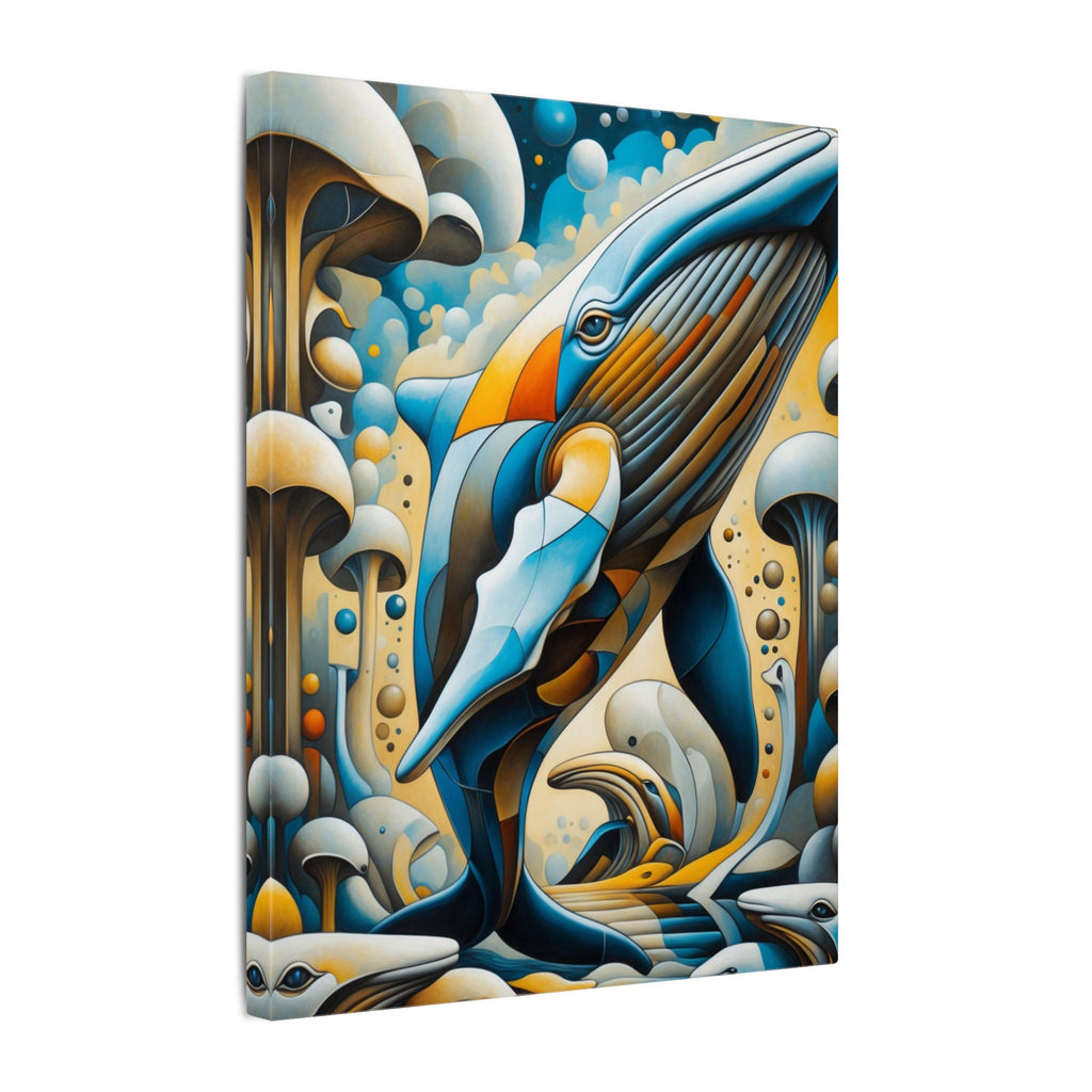 Where Giants Dream – Surreal Whale Canvas Print