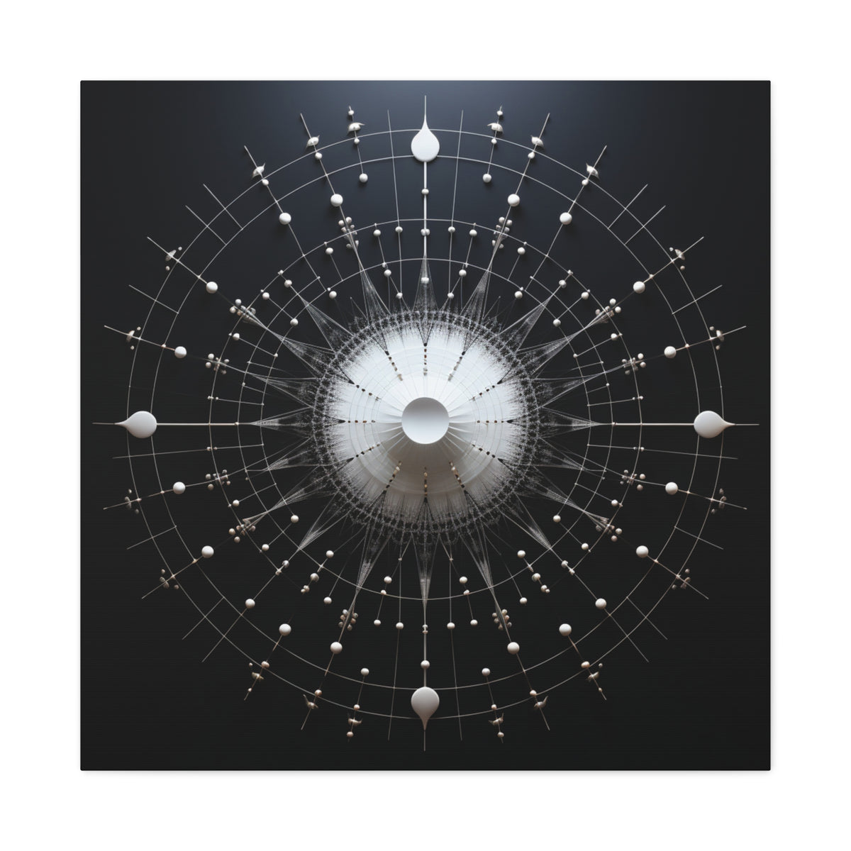 Celestial Measure — Monochrome Sacred Geometry Wall Art