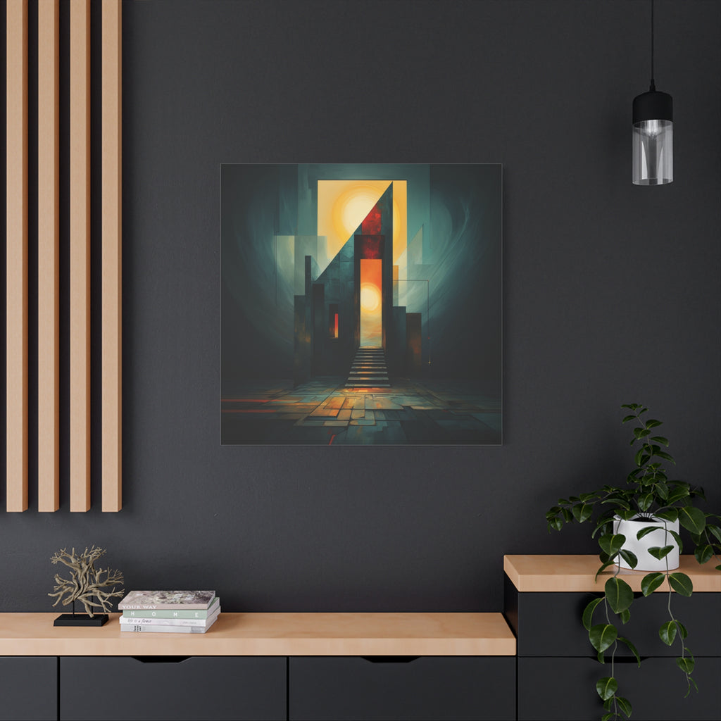 Ascend Into Light — Futuristic Architectural Abstract Wall Art