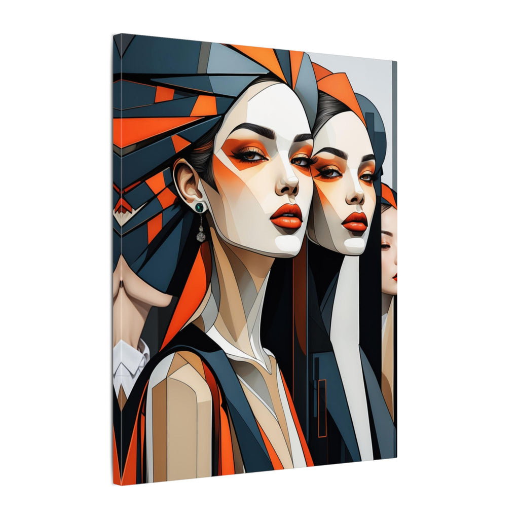 Second Impression – Geometric Fashion Portrait Canvas Print