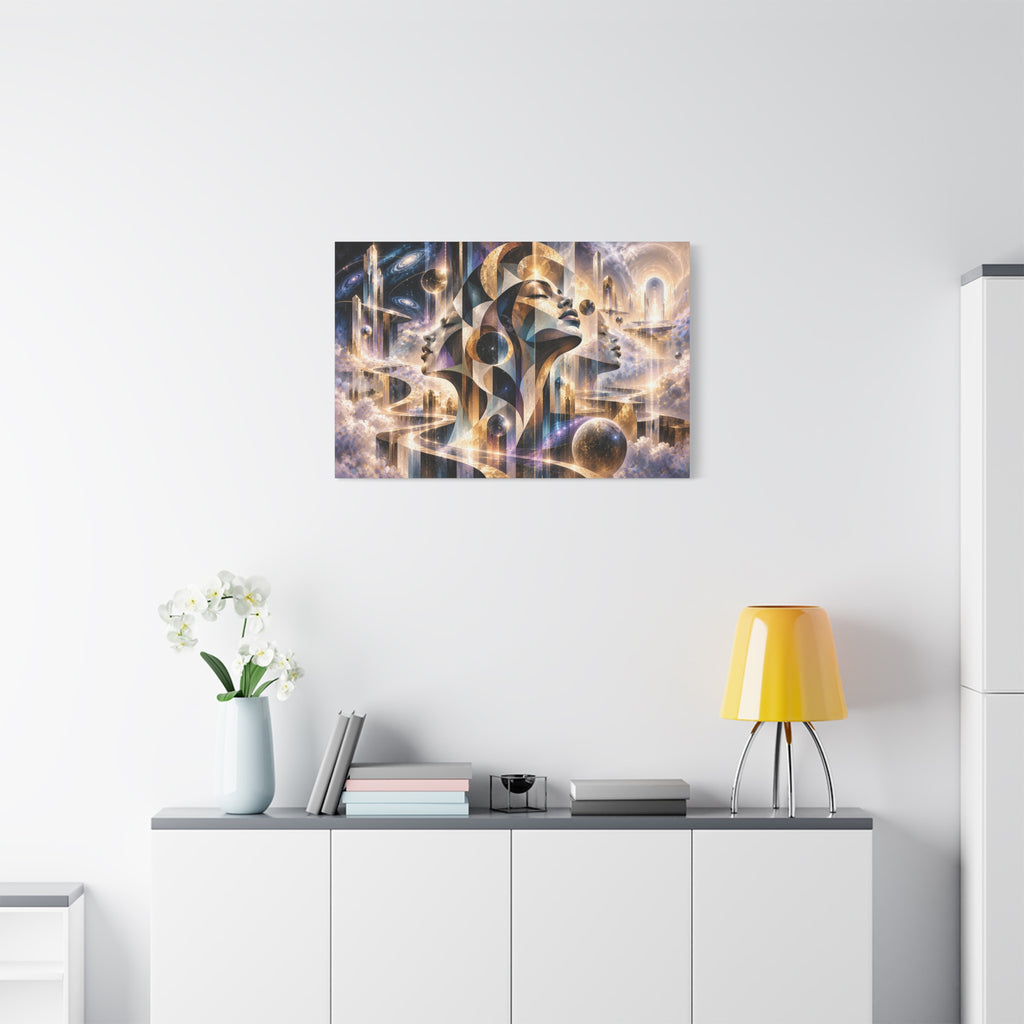 Ascension Through the Infinite — Celestial Visionary Portrait Wall Art