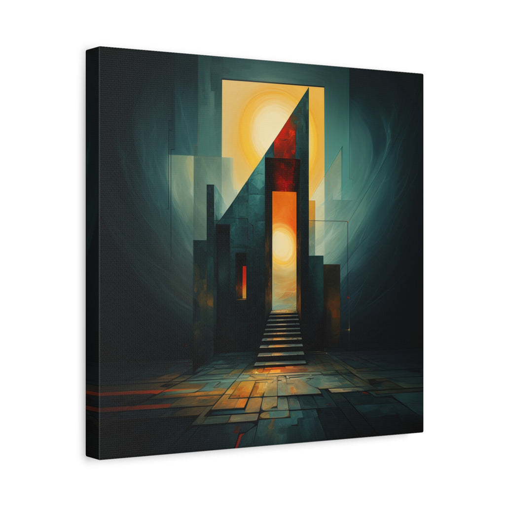 Ascend Into Light — Futuristic Architectural Abstract Wall Art