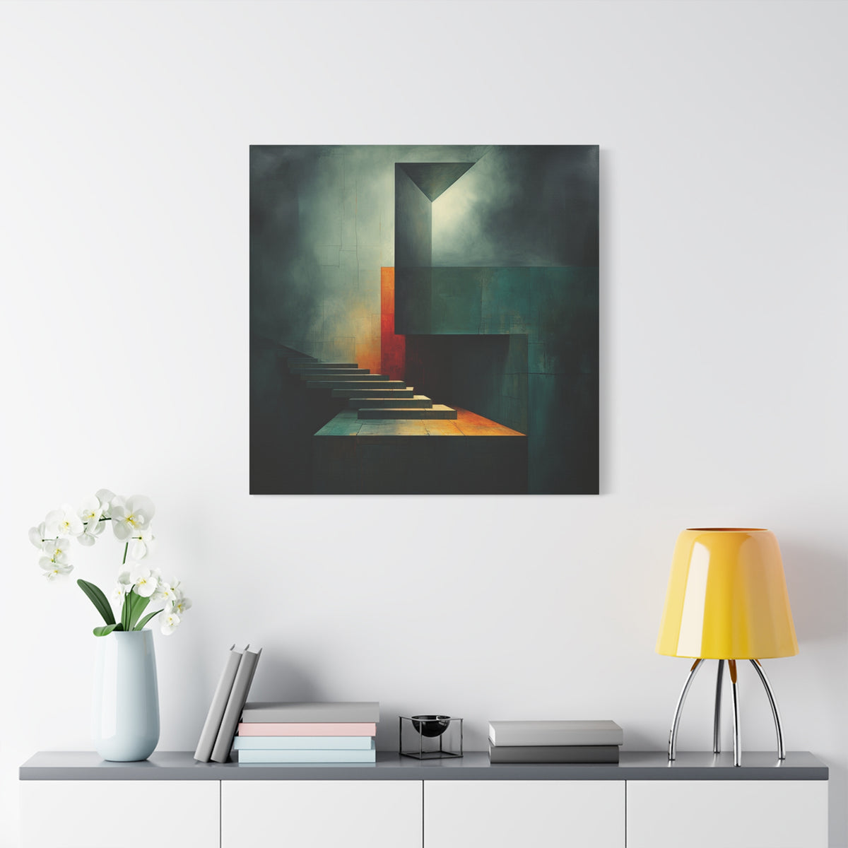 The Last Step Before Light — Modern Architectural Abstract Wall Art