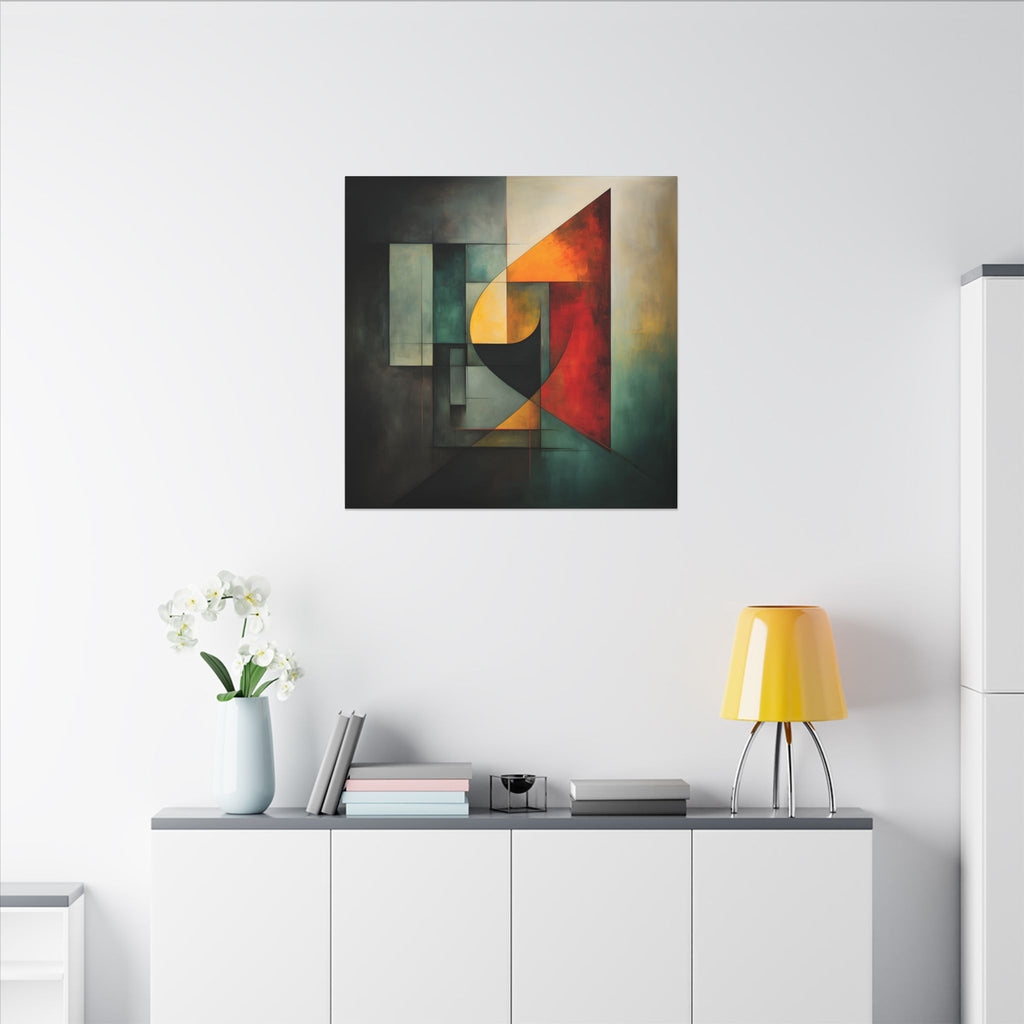 Ember Geometry – Modern Abstract Geometric Canvas Print