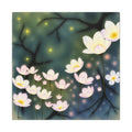 Where the Light Blooms – Dreamlike Floral Night Canvas Print