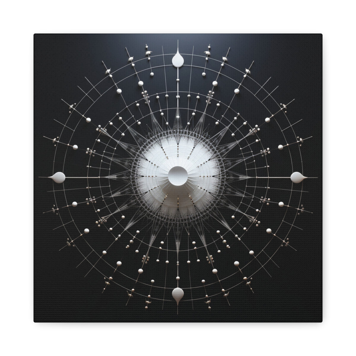 Celestial Measure — Monochrome Sacred Geometry Wall Art