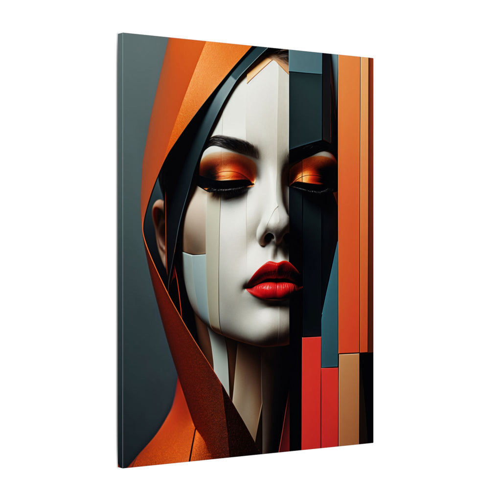 Becoming Art – Geometric Female Portrait Canvas Print