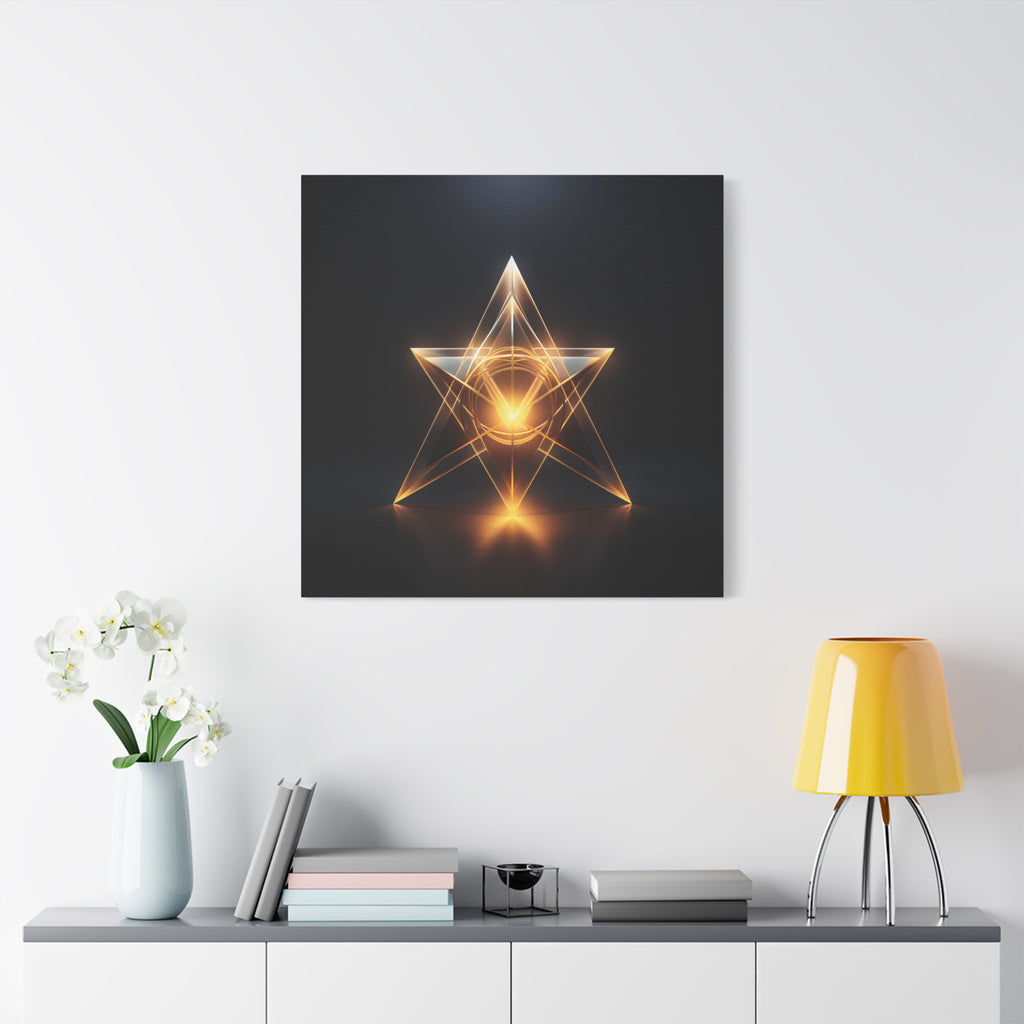 Star of Becoming — Futuristic Sacred Geometry Wall Art