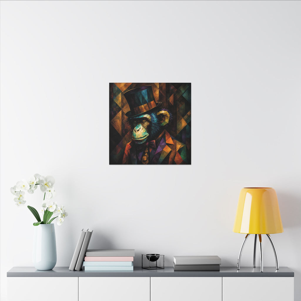 The Gentleman Primate — Cubist Chimpanzee Art Print