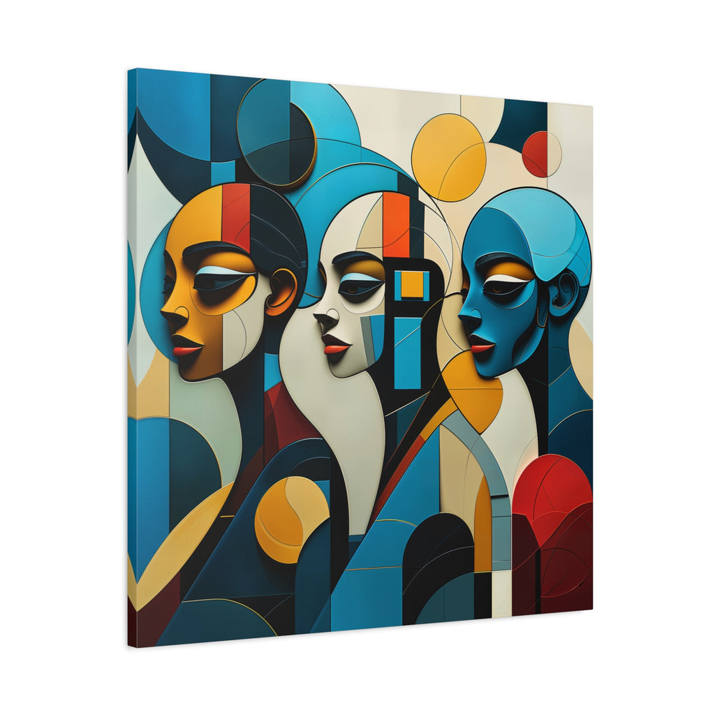 The Quiet Chorus – Modern Cubist Portrait Wall Art