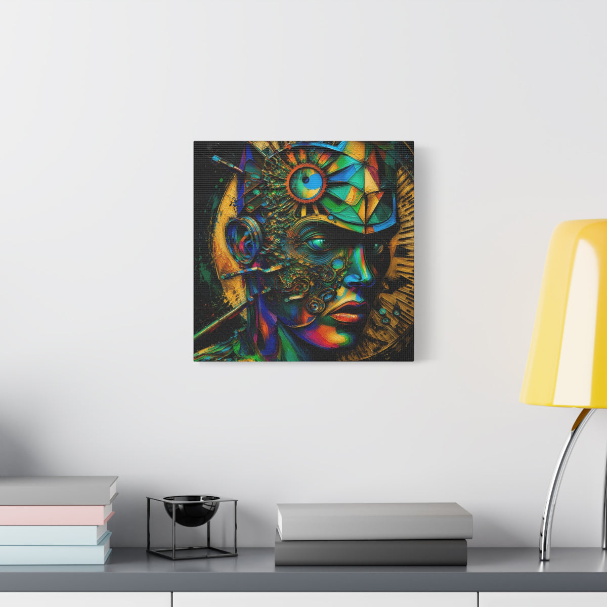 Vision Engine — Futuristic Abstract Portrait Fine Art Print