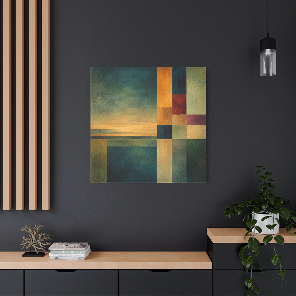 Still Horizon — Geometric Landscape Abstract Fine Art Print