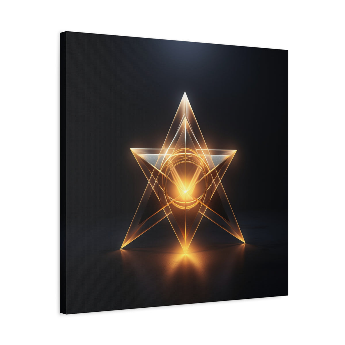 Star of Becoming — Futuristic Sacred Geometry Wall Art