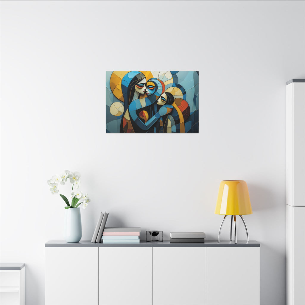Circle of Care – Abstract Family Portrait Canvas Print