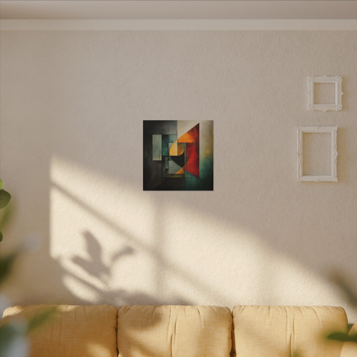 Ember Geometry – Modern Abstract Geometric Canvas Print