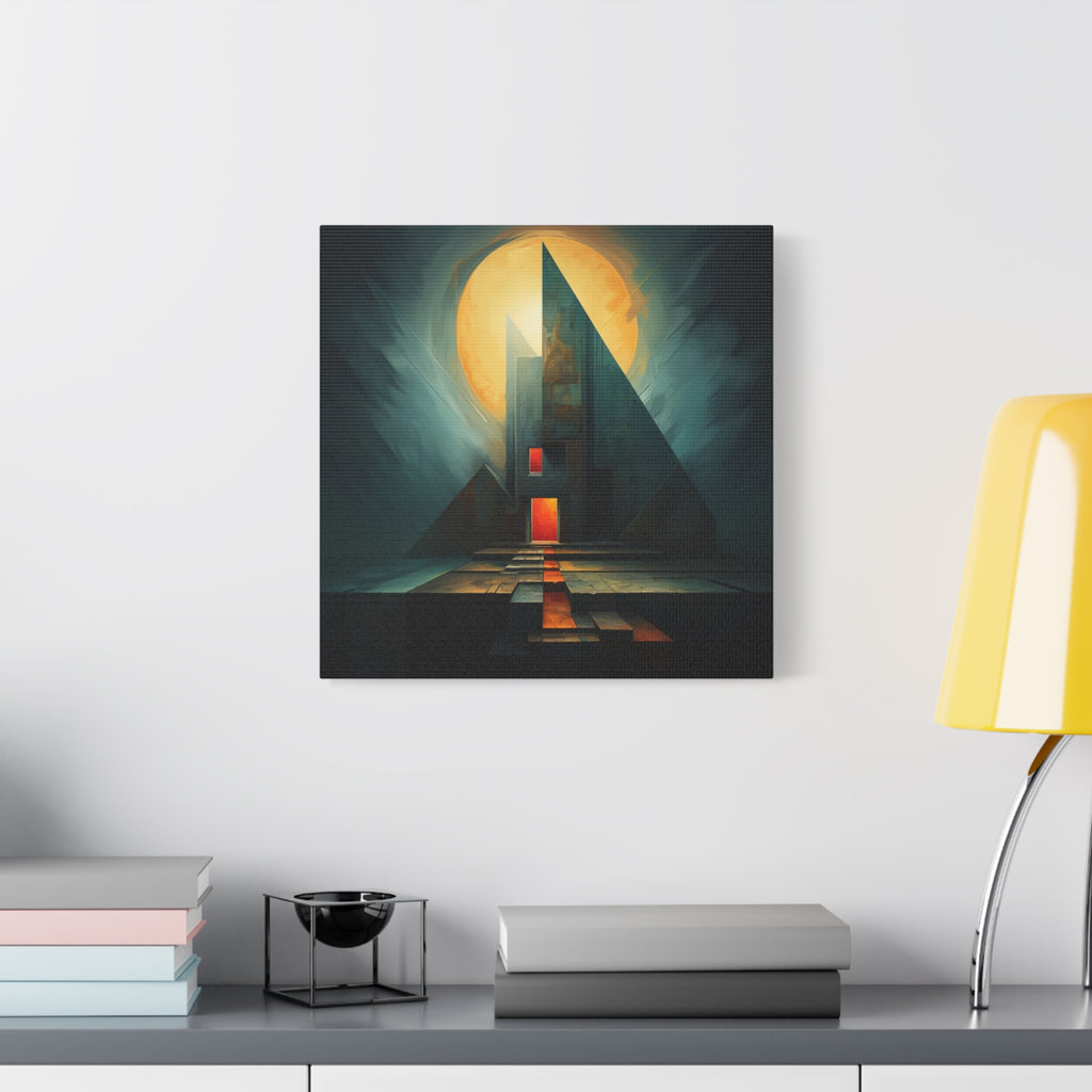 Beacon at the Edge — Futuristic Architectural Abstract Wall Art