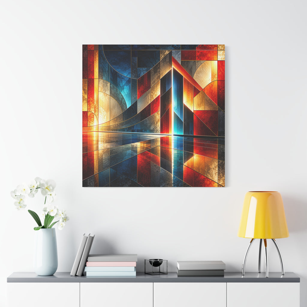 Luminous Threshold — Architectural Geometric Abstract Fine Art Print