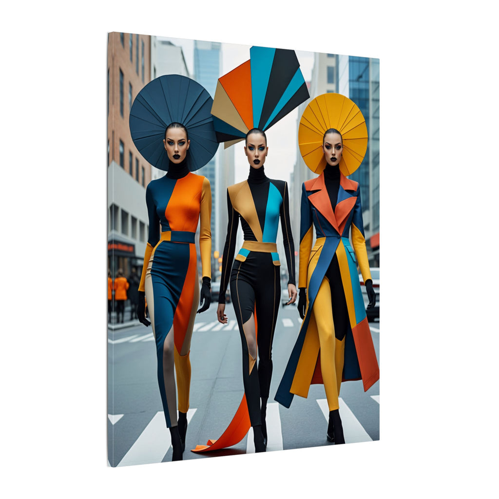 Future Ceremony – Avant-Garde Fashion Trio Canvas Print