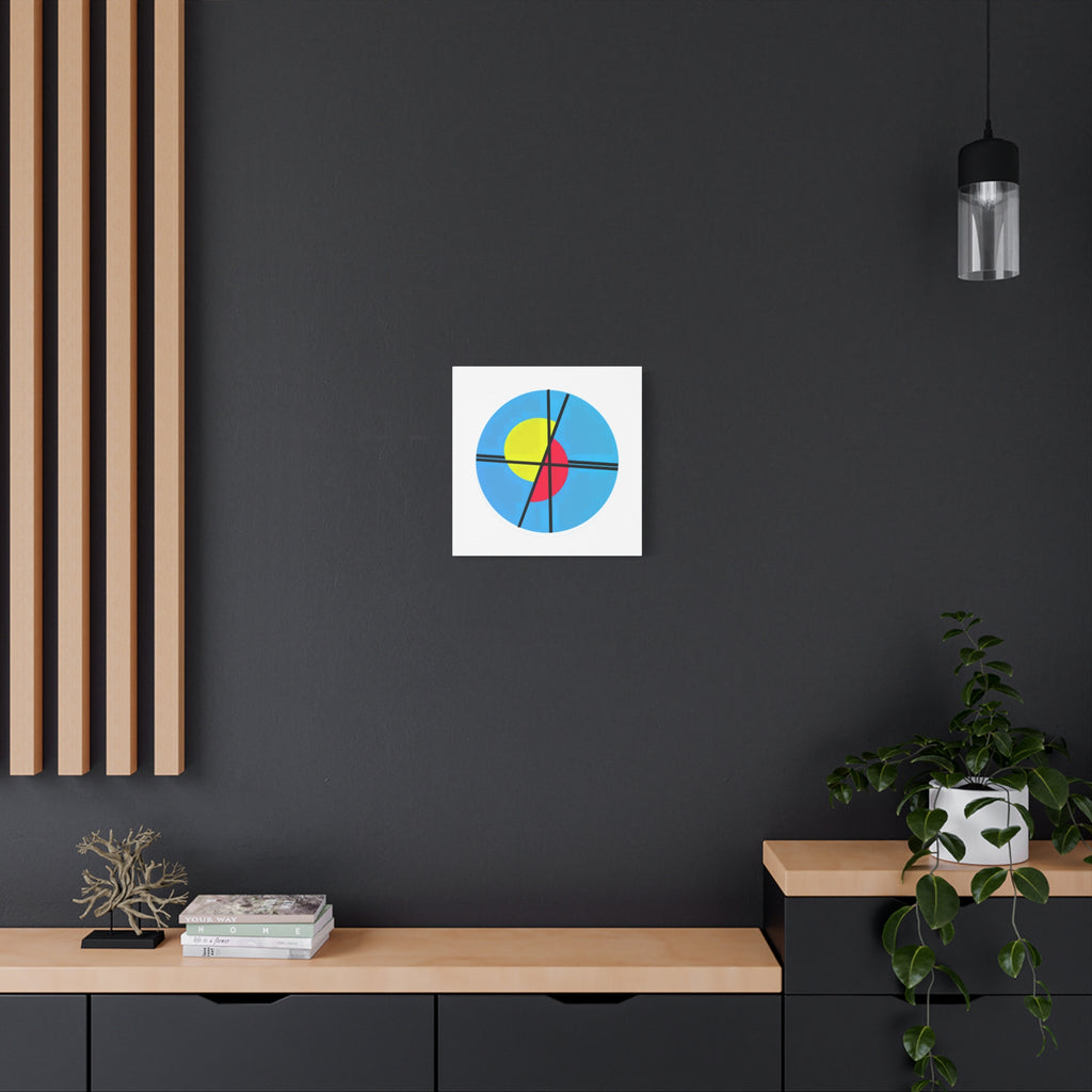 Primary Tension – Minimal Geometric Circle Canvas Print