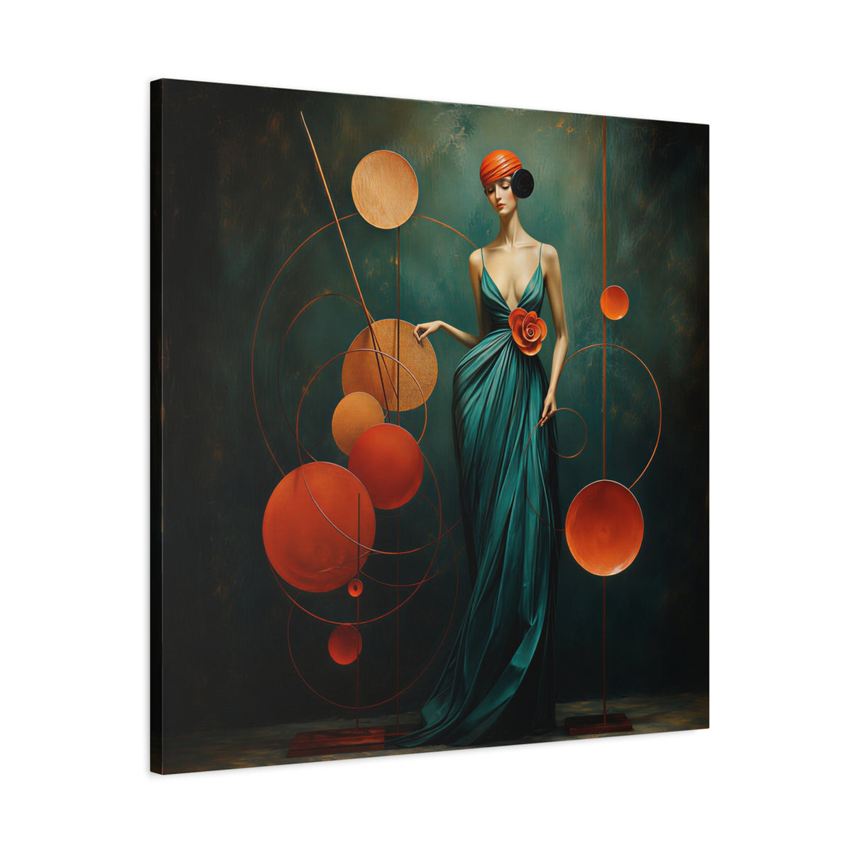 The Geometry of Grace — Art Deco Fashion Portrait Fine Art Print