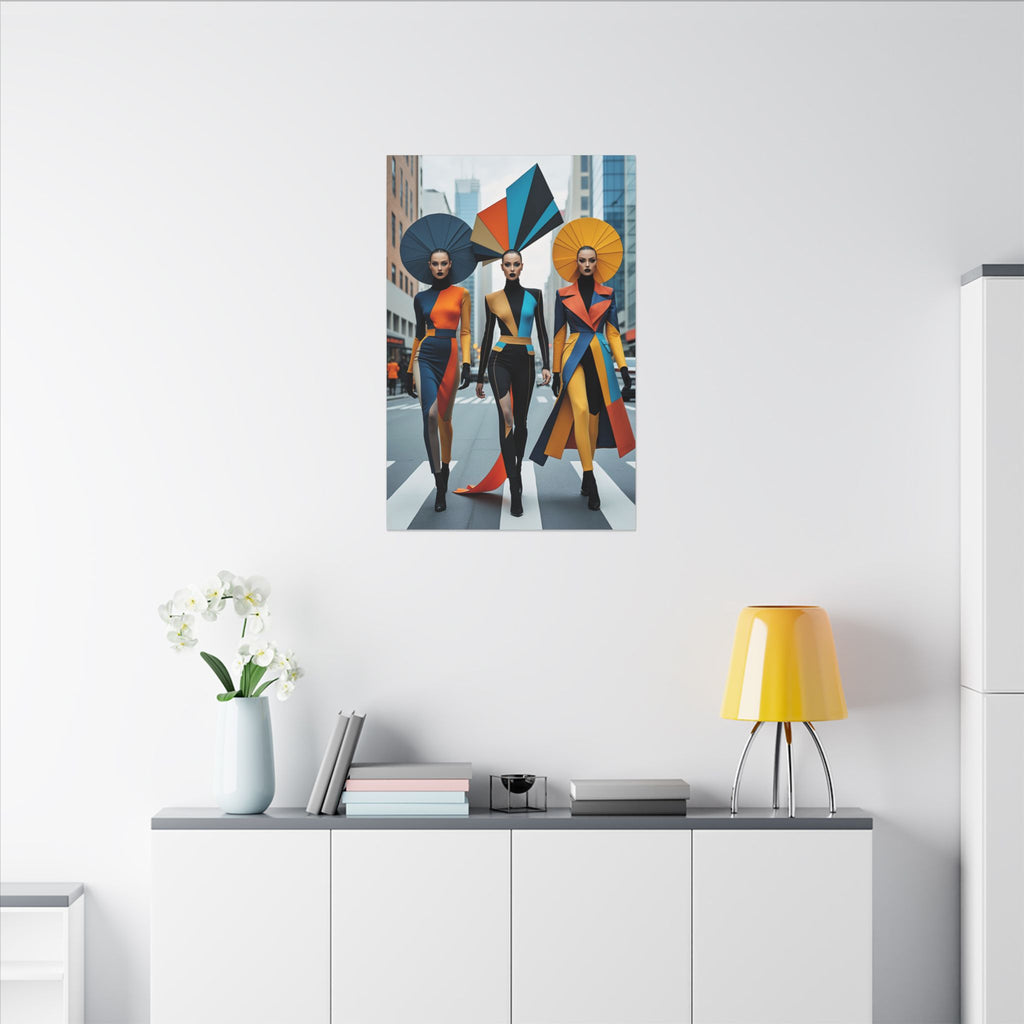 Future Ceremony – Avant-Garde Fashion Trio Canvas Print