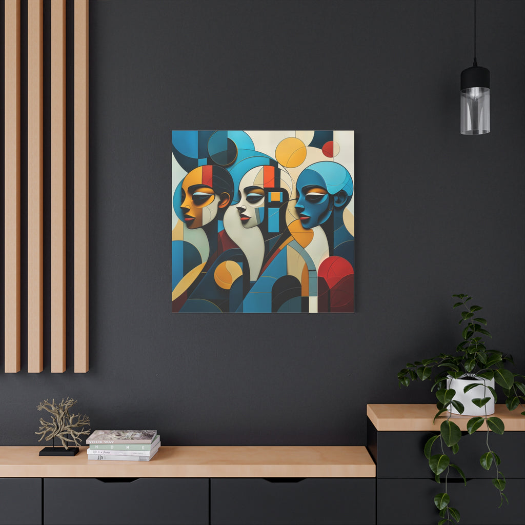 The Quiet Chorus – Modern Cubist Portrait Wall Art