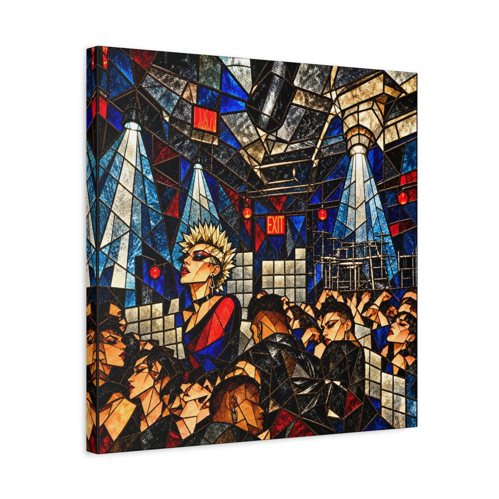 Feels Like #'s — Cubist Stained Glass Nightlife Fine Art Print