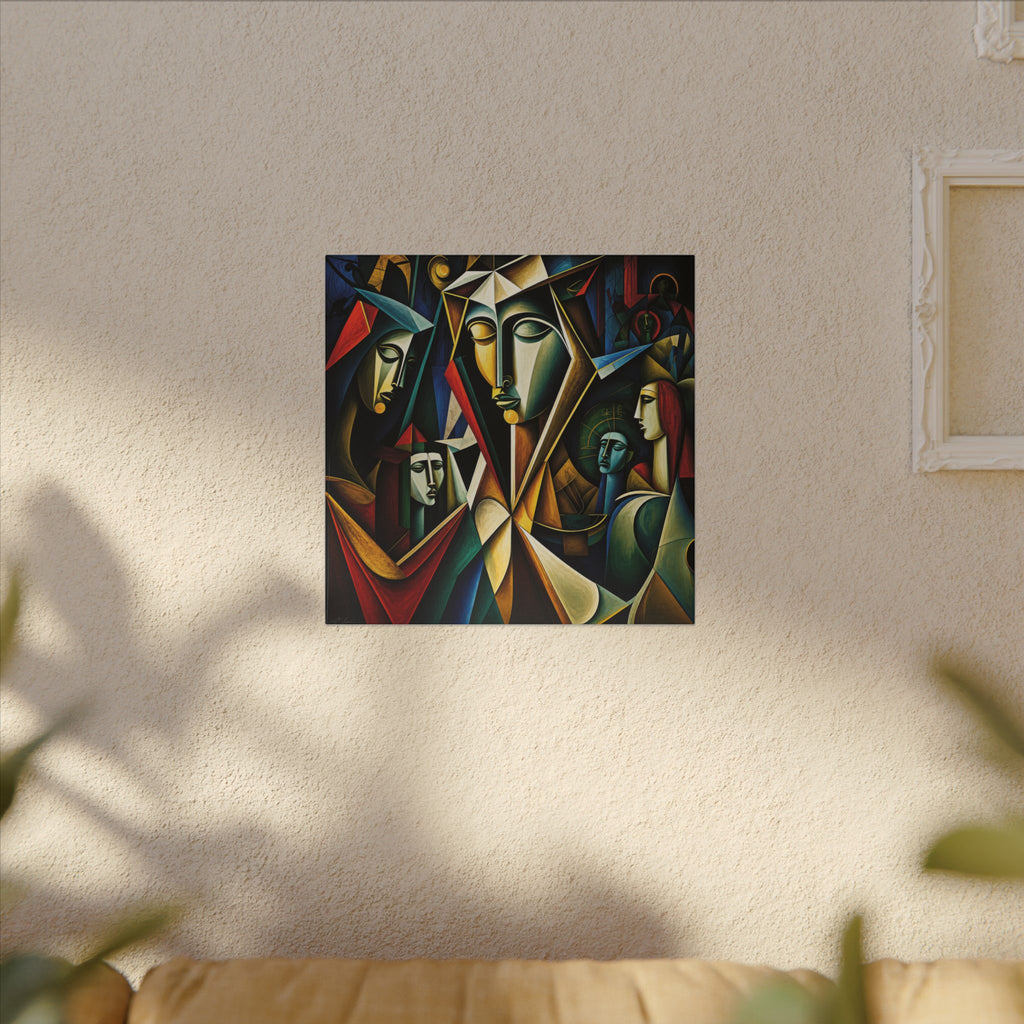 The Ones Who Walk With Us — Abstract Figurative Cubist Art Print