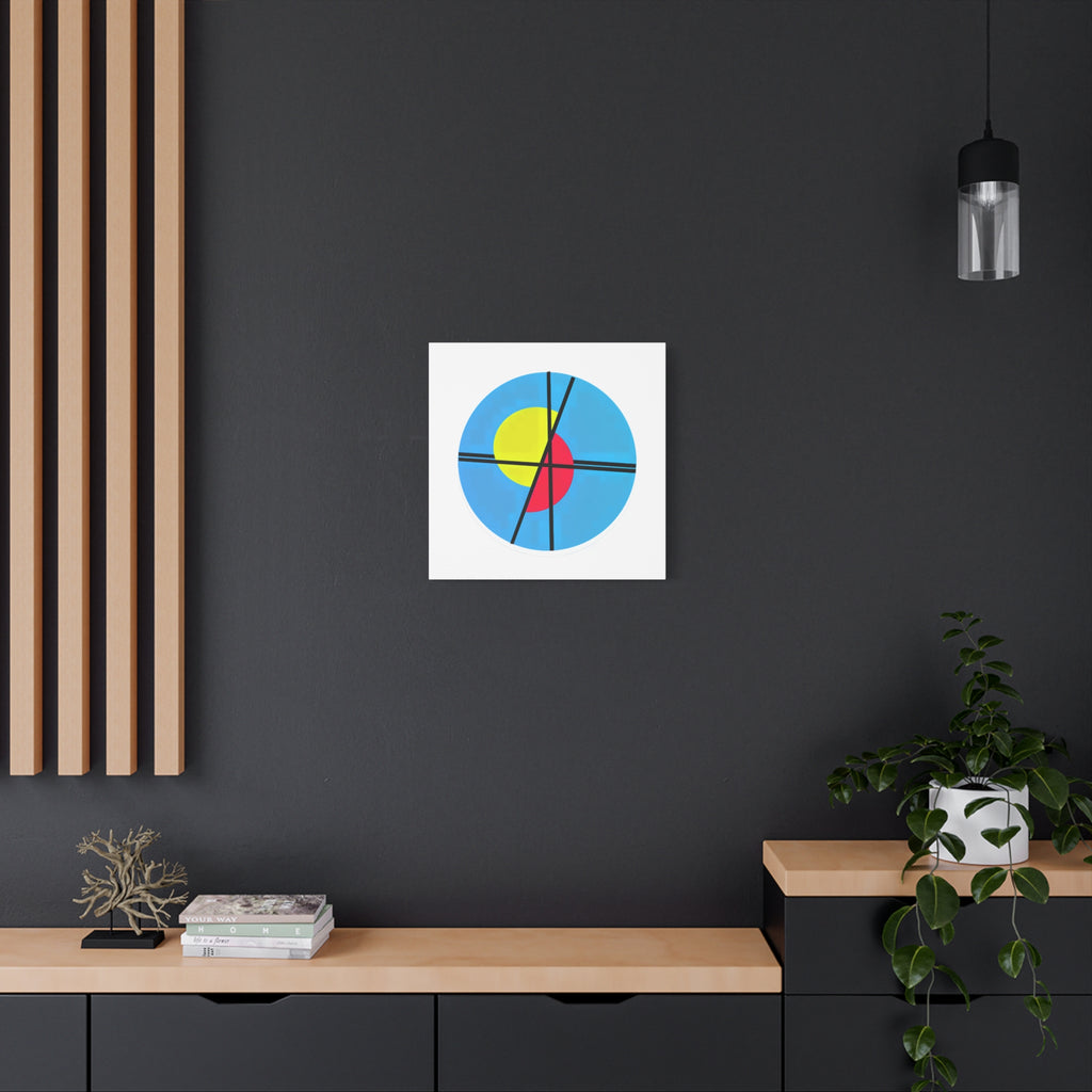 Primary Tension – Minimal Geometric Circle Canvas Print