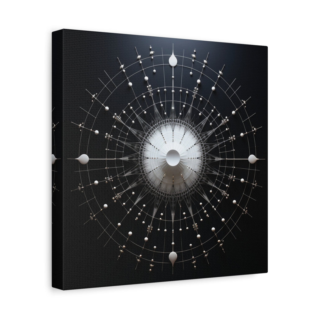 Celestial Measure — Monochrome Sacred Geometry Wall Art
