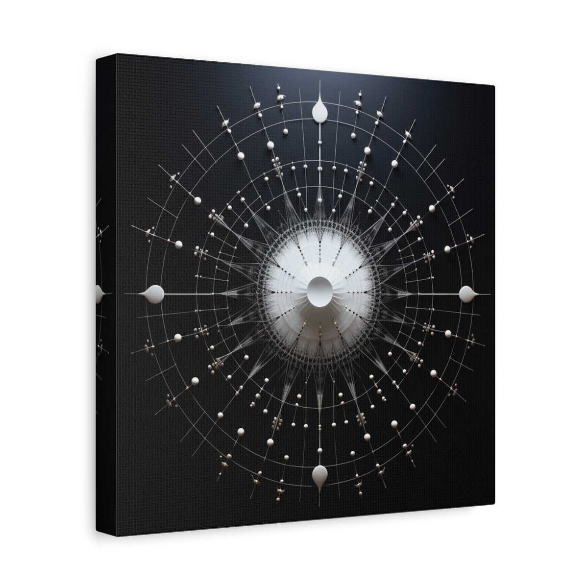 Celestial Measure — Monochrome Sacred Geometry Wall Art