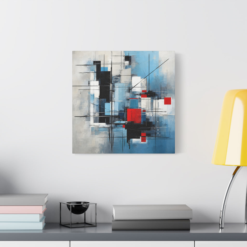 Signal Through Structure — Modern Geometric Abstract Fine Art Print