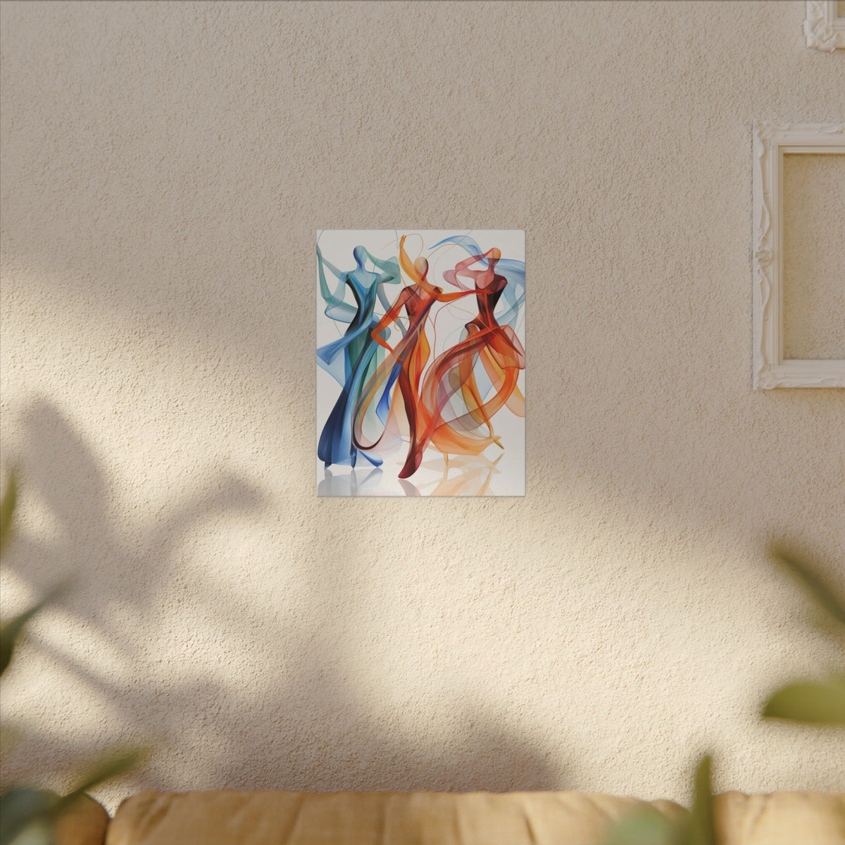 When Color Dances – Abstract Dancing Figures Canvas Print