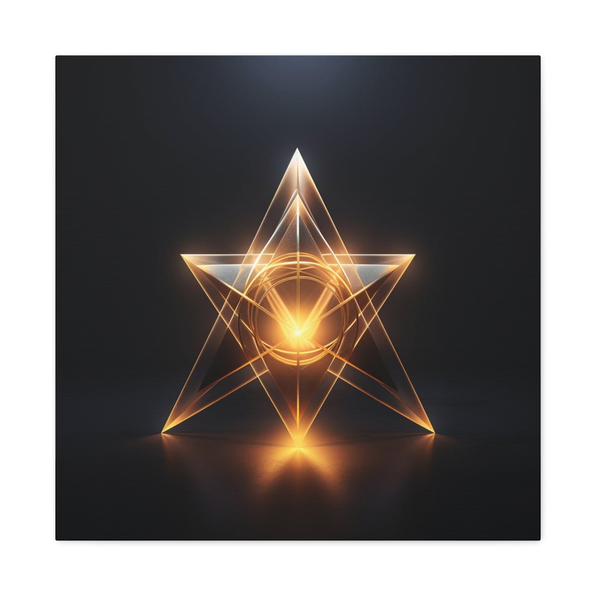 Star of Becoming — Futuristic Sacred Geometry Wall Art