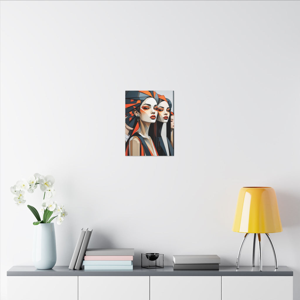 Second Impression – Geometric Fashion Portrait Canvas Print